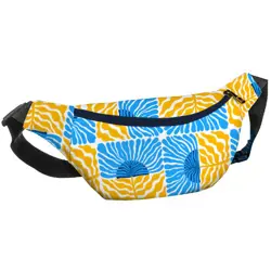 Ledvinka BUMBAG Modré květy a žluté listy